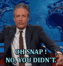 Jon stewart oh snap no you didnt